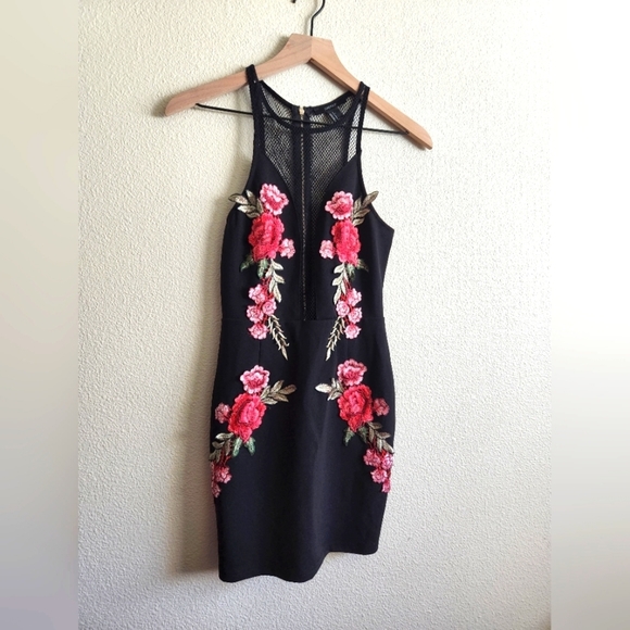 Forever21 Black Floral Sleeveless Dress - Picture 1 of 5